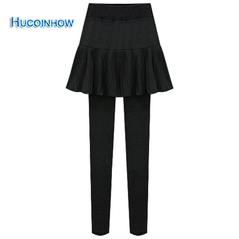 

HUCOINHOW M-6XL Women Autumn Sports Tennis Badminton Sport Skirt Pleated Skirt Sport Skort with Safety Full Pants