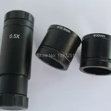 Лучший микроскоп камеры 0.5X C-Mount объектив/CCD CMOS камера цифровой адаптер для окуляра 0.5X редукционный объектив, 23,2 мм+ 30 мм+ 30,5 мм кольцо