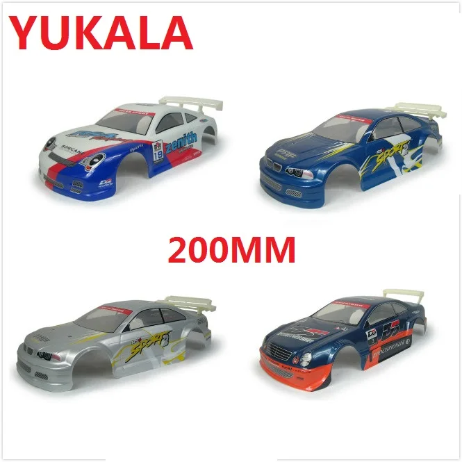 

YUKALA rc car parts PVC painted shell body for 1/10 RC Car Body Shell 200mm