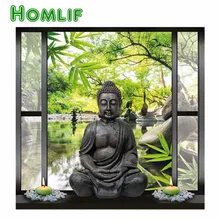 Полный квадратный/круглый 5D DIY lichtbak voor Алмазная картина "окно Будда" вышивка на заказ Вышивка крестиком Мозаика домашний декор подарки