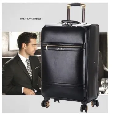 CARRYLOVE 1" 20" 2" дюймов ретро кожаный багажный набор тележка koffer наборы Дорожный чемодан для поездки - Цвет: only 20 inch