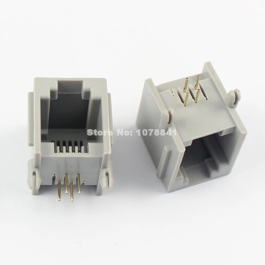 100 шт в партии пластиковые 4 Pin RJ11 Телефон правый угол гнездо платы|jack jack|jack rj11jack pin |