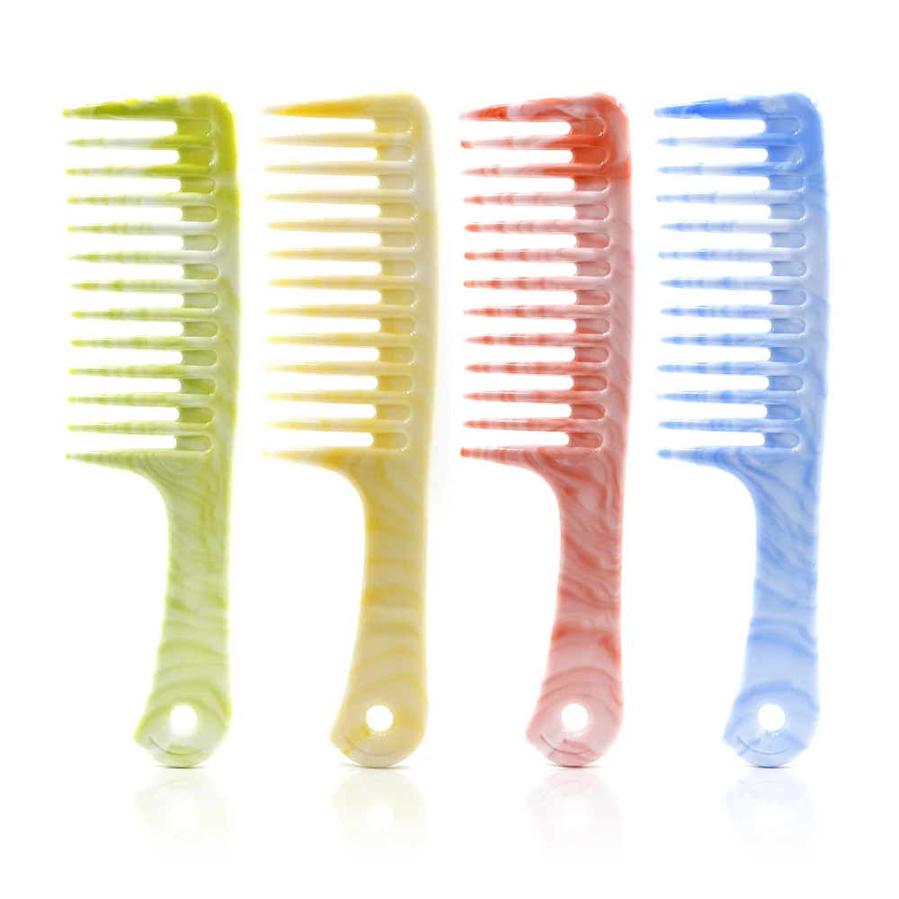 CestoMen распутывание волос большой зуб гребень Инструменты для укладки парикмахерские антистатические пластиковые волосы гребень с широкими зубьями гребень для вьющихся волос