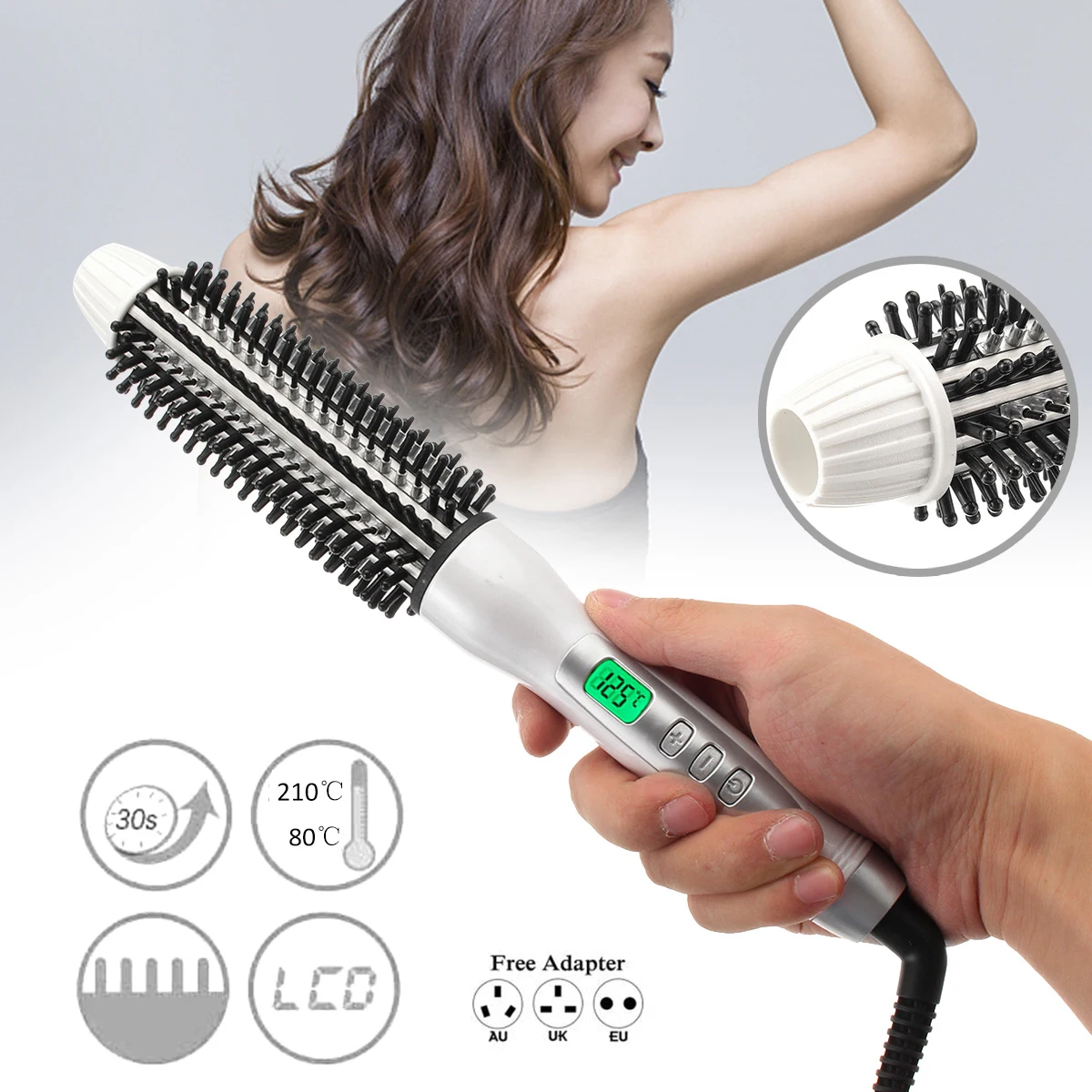 

Fast Heating 32mm Heating Iron Straightening Irons Styling Tools Professional Hair Straightener Hair Care Tools with LCD Display