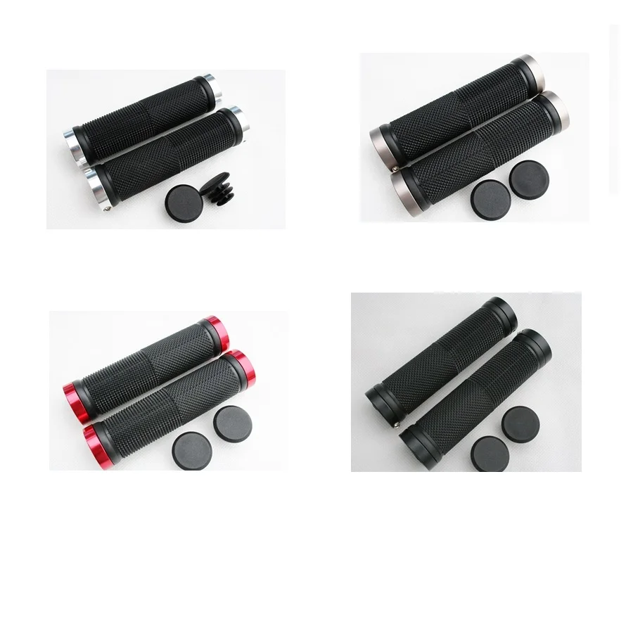 1 Pair Bike Bicycle Handle Bar Grip With Lockable Ring And End Caps