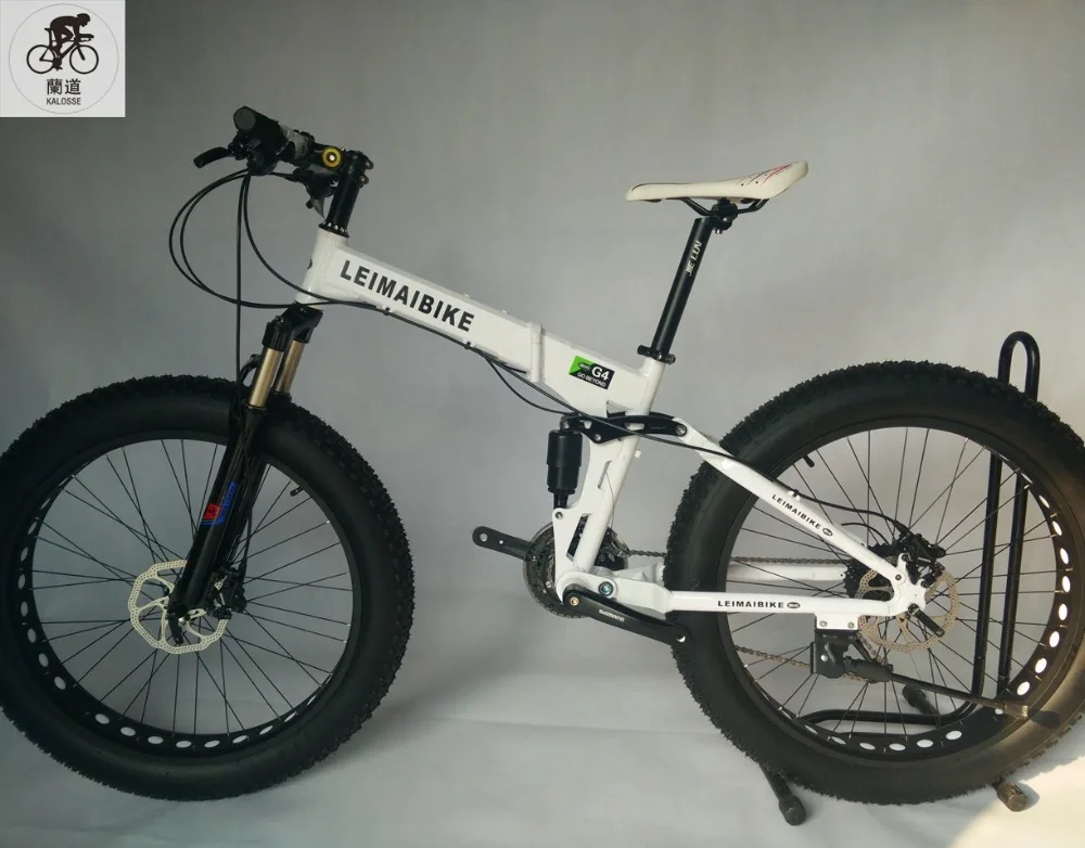 Clearance KALOSSE Soft-tail Frame snow folding bike 21/24/27/30 speed Fat bicycle , 26*4.0 inch beach mountain bike 9 Clearance KALOSSE Soft-tail Frame snow folding bike 21/24/27/30 speed Fat bicycle , 26*4.0 inch beach mountain bike 9