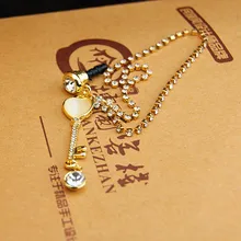 Горячая Распродажа Длинная цепочка любовь браслет с сердцем из опала Ключ Телефон Пылезащитная заглушка для наушников Разъем для Iphone для samsung для huawei