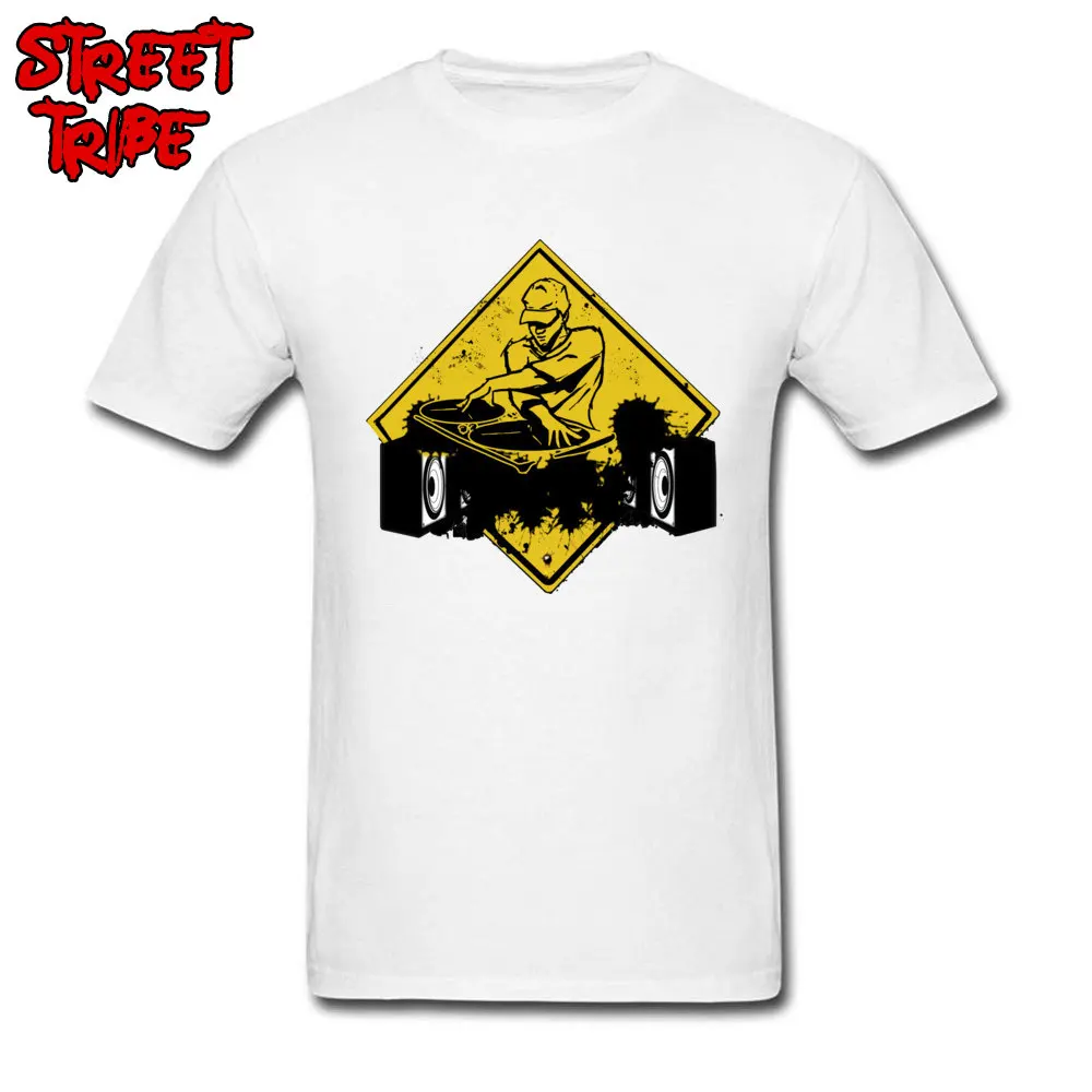 Mens Brand New Leisure T Shirt O Neck Labor Day 100% Cotton T-Shirt Unique Short Sleeve disc jockey music dj mix T Shirt disc jockey music dj mix white