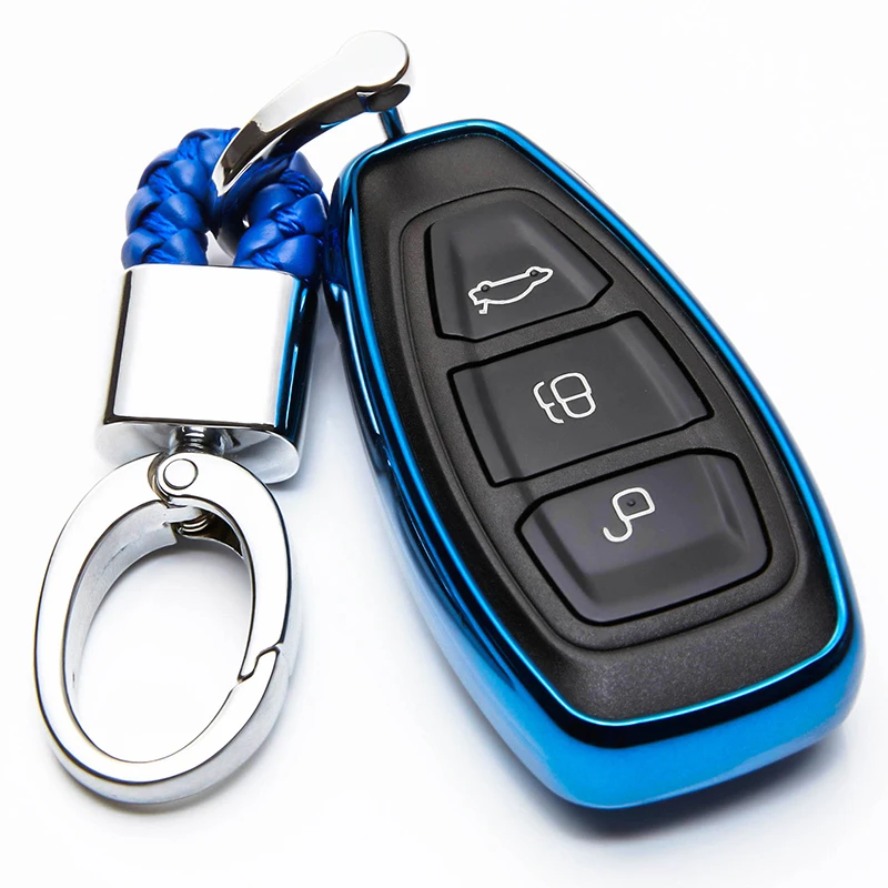 

Soft TPU Key Case Cover Shell protect For Ford Fiesta Focus Mondeo Ecosport Kuga Focus ST ar Smart Remote Key shell Accessories