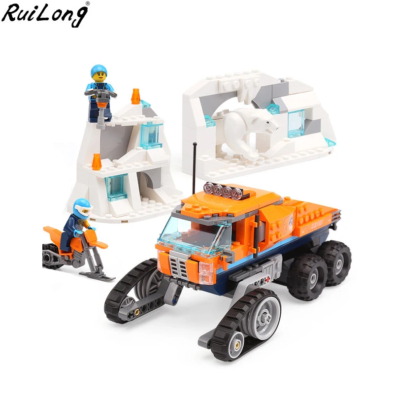 2018 New City Toys Arctic Scout Truck Set Compatible Legoingly 60194 Building Blocks Bricks Kids Toys Birthday Gifts Car Model
