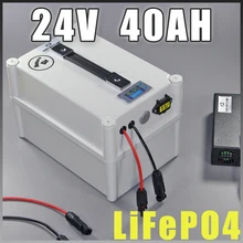 24V 40Ah LiFePO4 Portable battery 1000W Electric Bicycle Battery + BMS Charger 24v lithium scooter electric bike battery pack