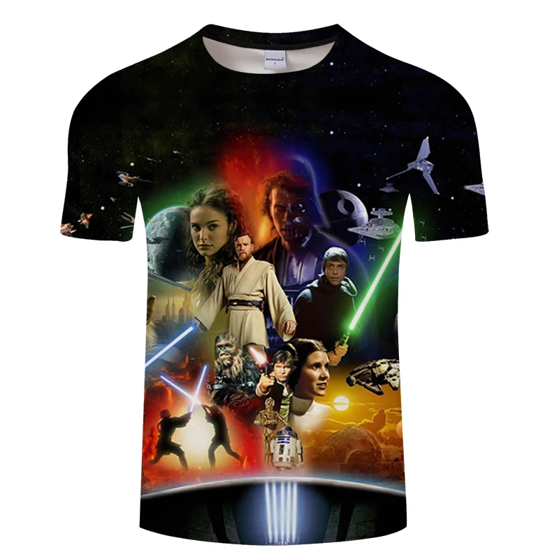Хип-хоп новая мужская модная футболка «Звездные войны», одежда с коротким рукавом. Harajuku для взрослых Дарт Вейдер интересный Мужской Топ рубашка