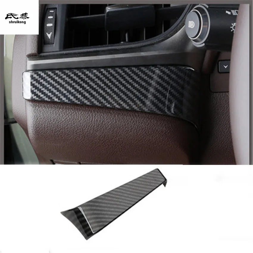

1PC Car Sticker ABS Carbon Finber Ggrain Driverside Dashboard Decoration Cover For 2018 2019 Lexus ES200 260 300h
