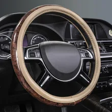 Автомобиль-Пасс новейшая мода полное дерево зерна универсальные чехлы рулевого колеса автомобиля 38 см рулевое колесо ступицы крышка для вн...