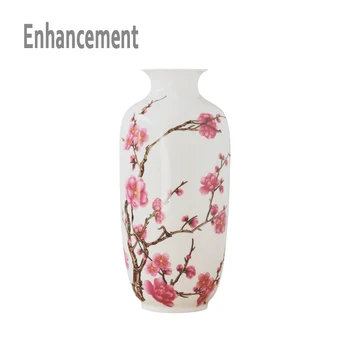 

New Chinese Style Vase Jingdezhen Classical Porcelain Kaolin Flower Vase Home Decor High Quality Shining Famille Rose Vases