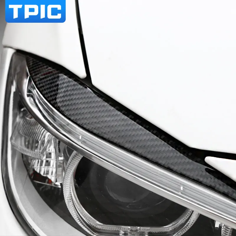 Передние фары TPIC из углеродного волокна веки для бровей BMW F30 320i 325i 316i 3 серии 2013 2015