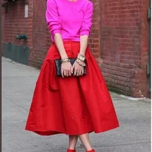 Летний стиль плюс размер юбка высокая талия пушистая юбка женская Американская Одежда плиссированная Ретро миди длинная юбка Falda Skater