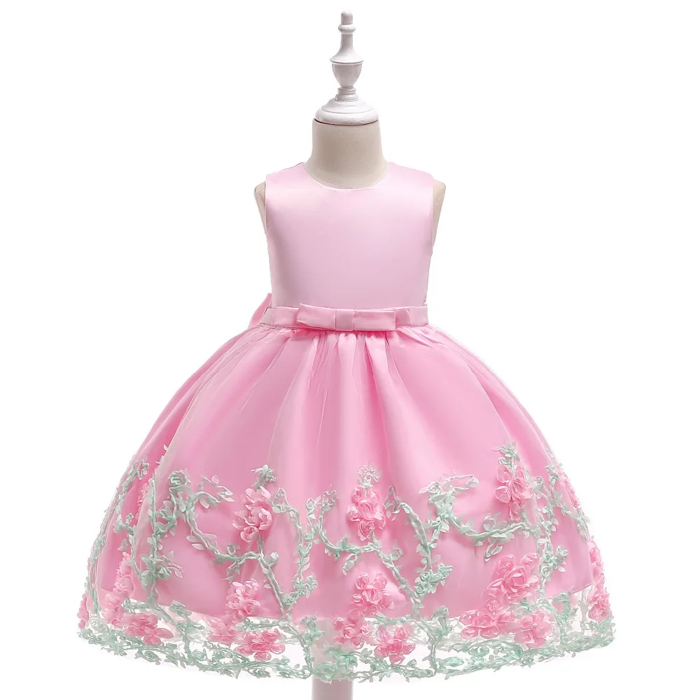 Маленьких для девочек в цветочек платья с розовыми тюль Принцесса платья Элегантное вечернее платье