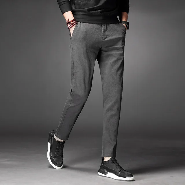 

2019 Summer Male Trousers Mens Joggers Solid slim plus size Pants