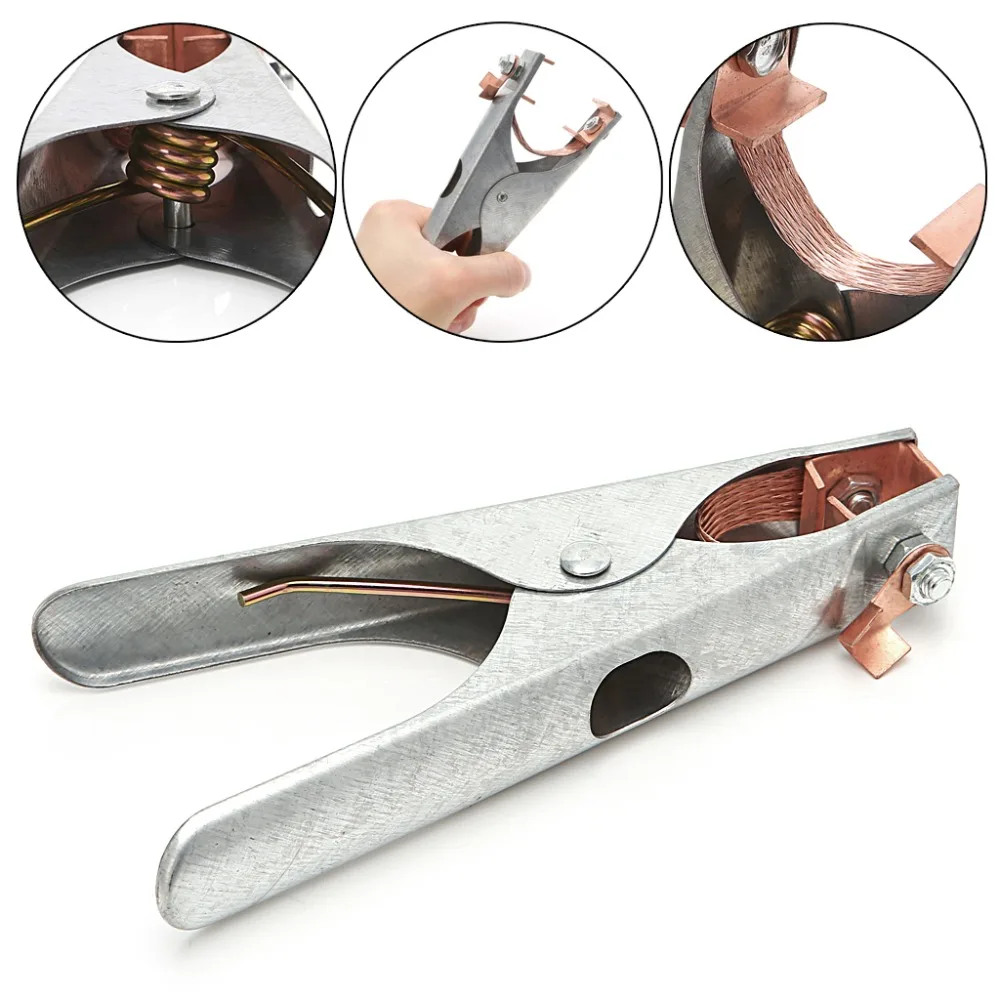 Welding Manual Welder Arc Earth Ground Cable Copper Grip Clip Clamp