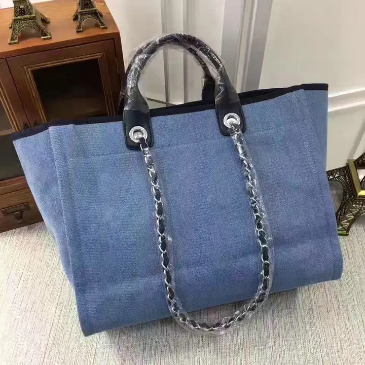 

HIGH QUALITY Huge Expandable chain Weekend shopping Tote Bag Paris women luxury Brand handbag Getaway great Canvas size 38cm