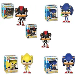 FUNKO POP Sonic с изумрудом супер звуковой с кольцом тени с чао виниловые фигурки Модель Куклы Игрушки для детей Подарки