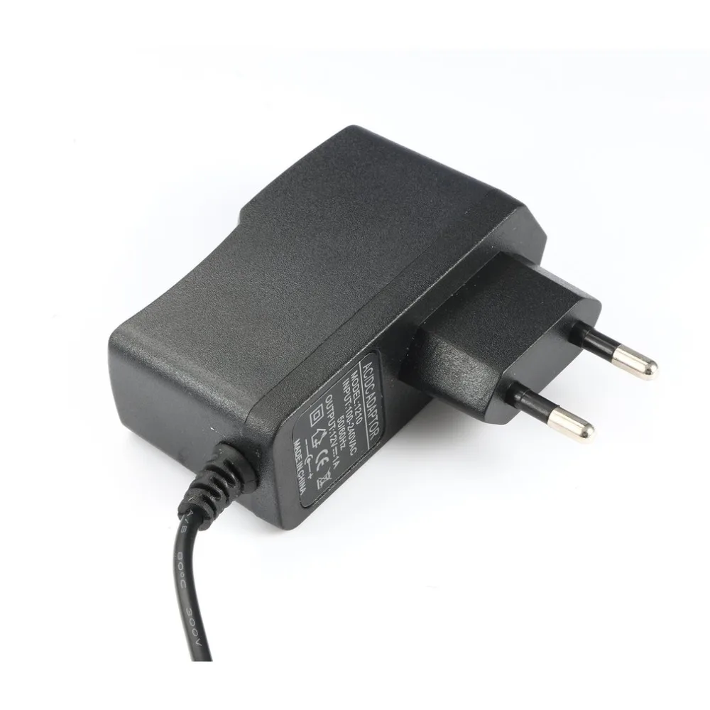Адаптер штепсельной вилки ЕС DC 12V 1A AC 100 240V блок питания зарядное устройство