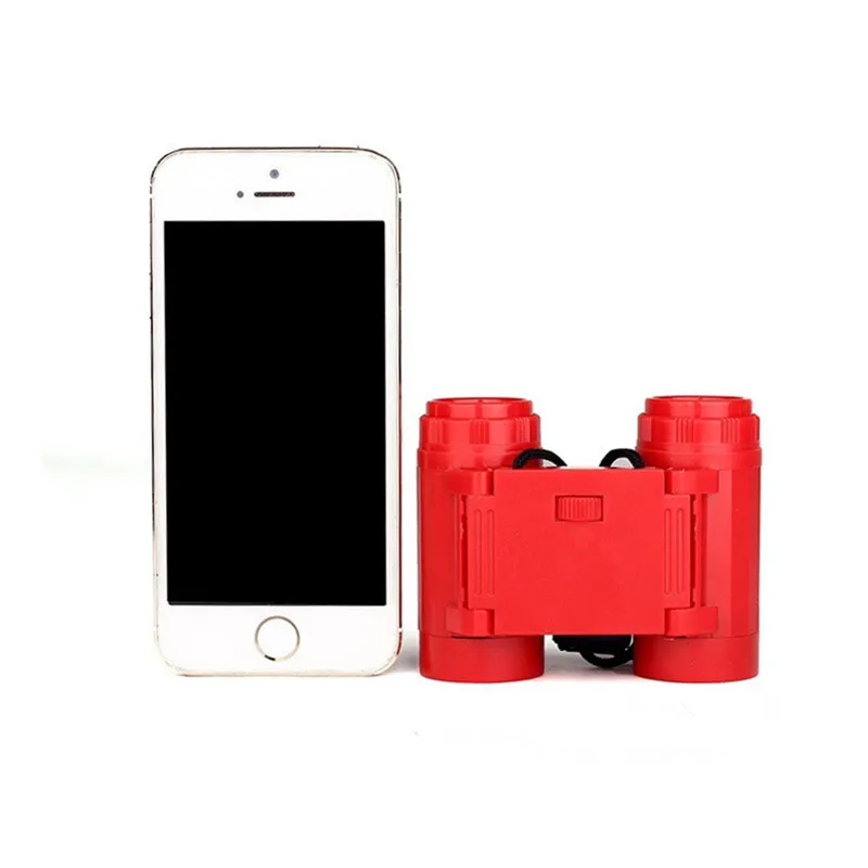 1 قطعة 2.5x26 طفل الأطفال التكبير لعبة تليسكوب مزود بمنظار ثنائي + رابطة عنق حزام