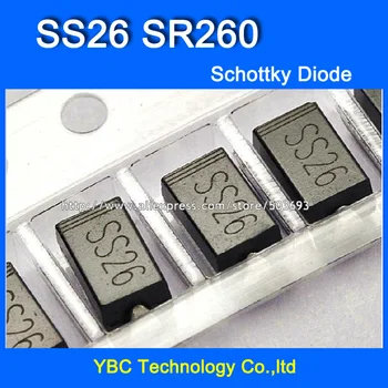 

500pcs/lot SS26 SR260 2A/60V A Type Schottky Diode