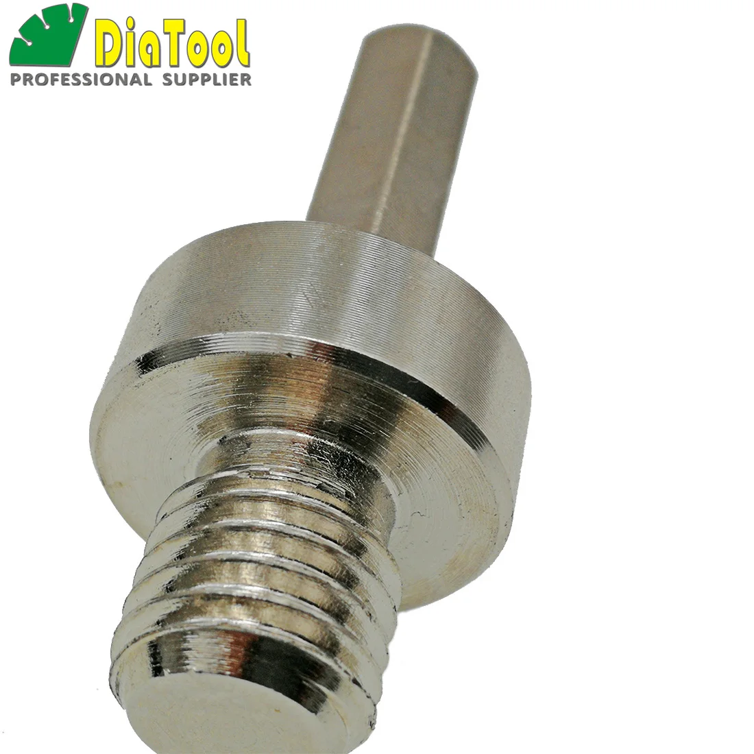 DIATOOL 2pcs Thread Adapter Converter M14 Male Thread To 3/8 Hexagon Shank For M14 Core Bits Fitted On Hand Drill Electric Drill