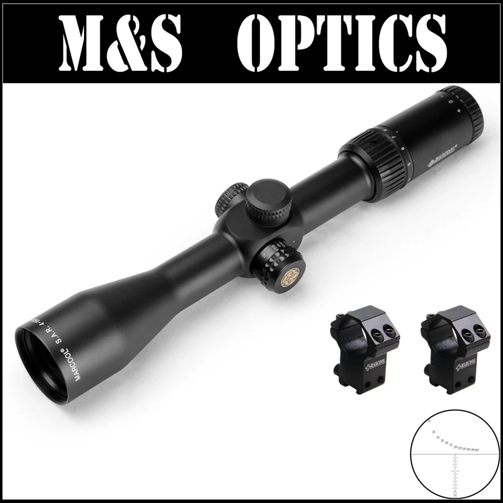 MARCOOL EVV 4 16X44 SF FFP With font b Rangefinder b font Reticle Airsofts Optical Sight