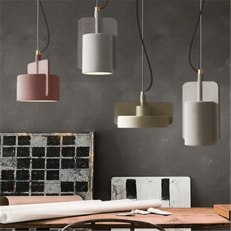 

Industrial Retro Cement pendant Light Creative Parlor Bedroom Bedside American Restaurant Decoration Hanging Lamp Free Shipping