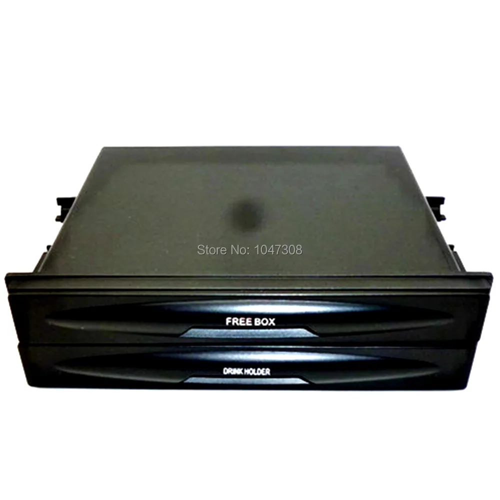 Car Pocket Radio Dash Kit Install Storage Box Bin Double Din with Drink-Cup Holder Universal Auto Double Din Radio Pocket Kit