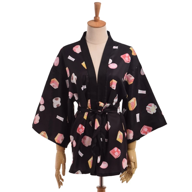 Японское кимоно Kawaii Wagashi Yukata кардиган Женская милая рубашка топы|shirt top|blouse shirtkimono