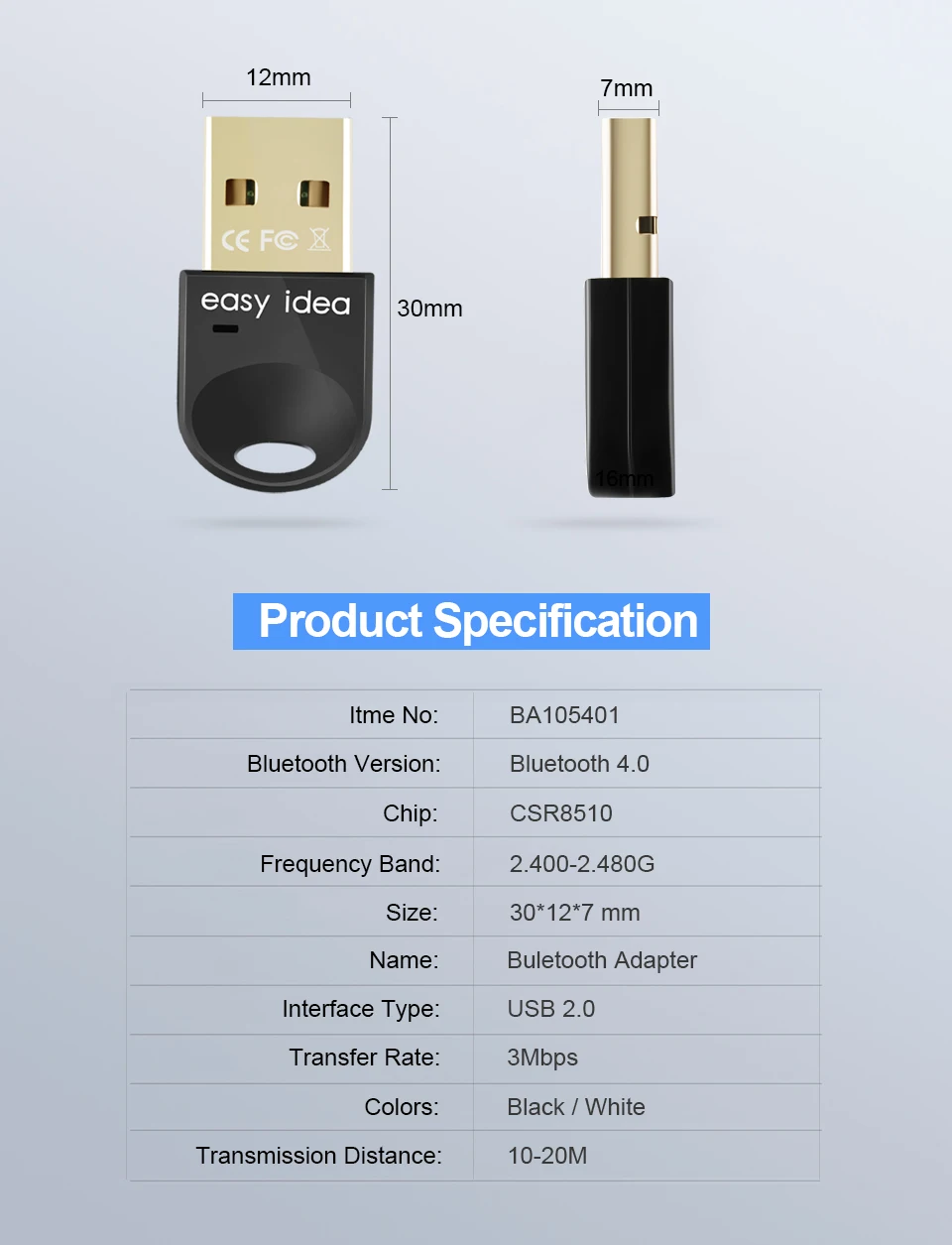 USB Bluetooth адаптер ПК USB Bluetooth ключ Мини Bluetooth приемник CSR 4,0 аудио музыка синий зуб передатчик для компьютера