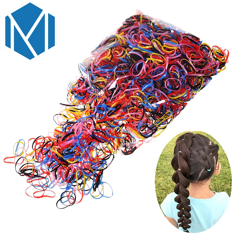 

MISM 2000/600PCS Disposable Hair Ties Elastic Hair Band Bezel Kids Girl Hair Accessories Scrunchy Gum For Hair Rubber Band Women