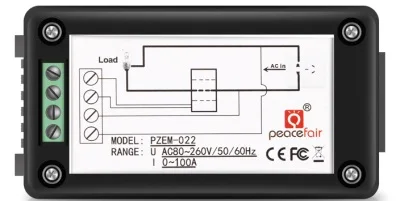 DC 80~ 260VAC 0-10A/0-100A ЖК-дисплей цифровой Ток Напряжение Мощность счетчик энергии мультиметр Амперметр Вольтметр