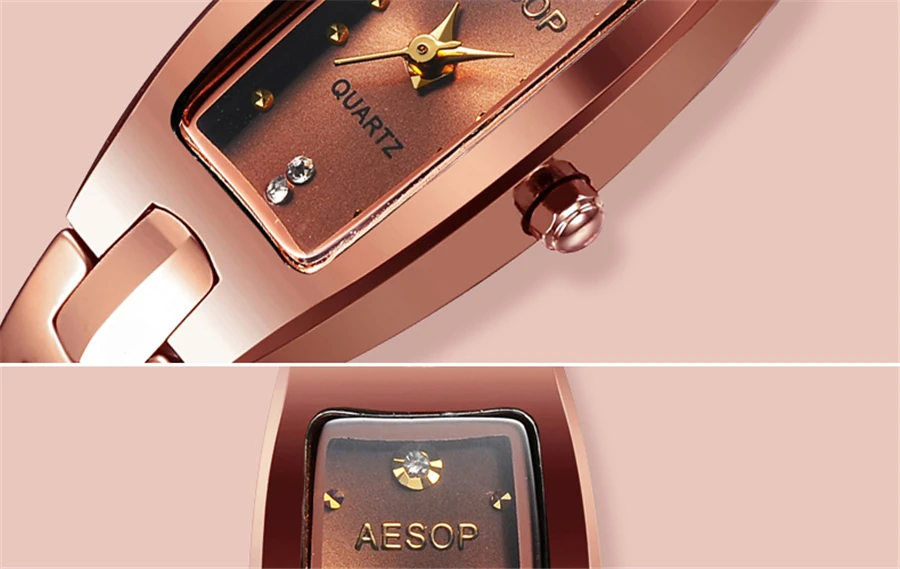 AESOP Women Watch Top Brand Luxury Waterproof Ladies Quartz Watch Stainless steel gold Watch Bracelet Women Watch