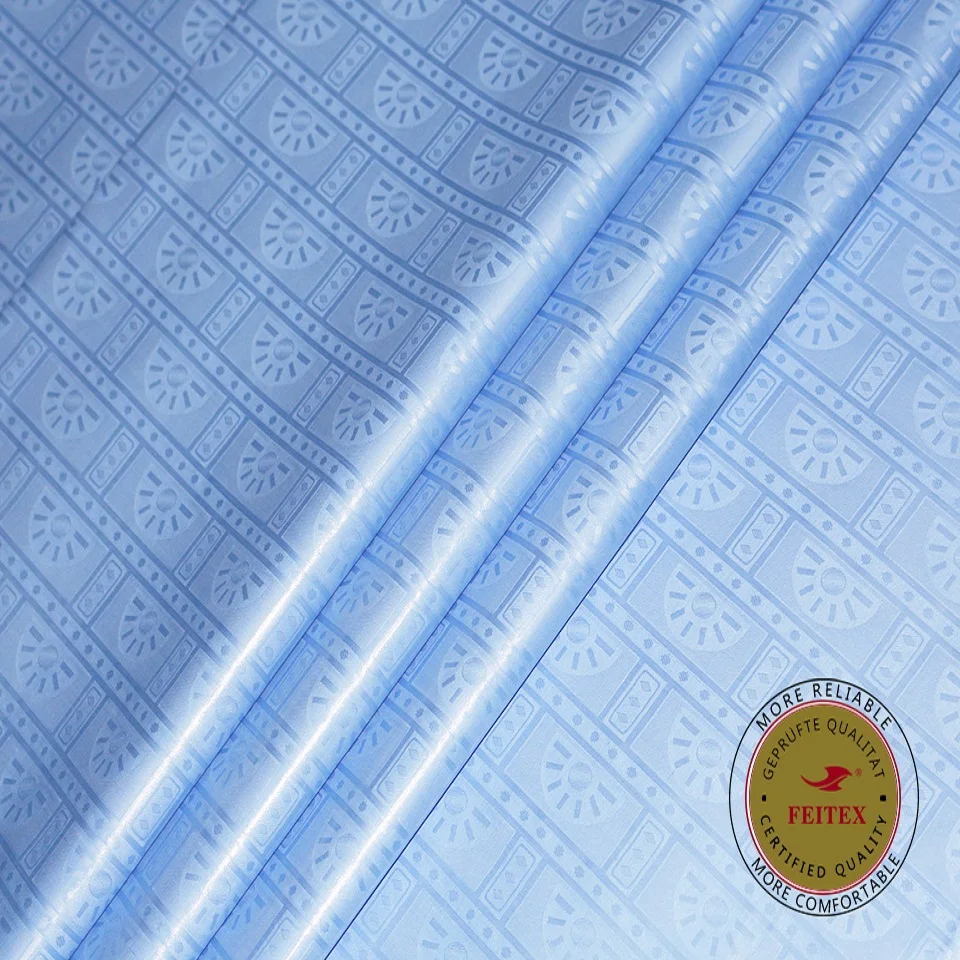 

Bazin Riche Fabric Similar Austria Getzner Quality Jacquard Guinea Brocade Fabric 100% Cotton Shadda used for dashiki dress