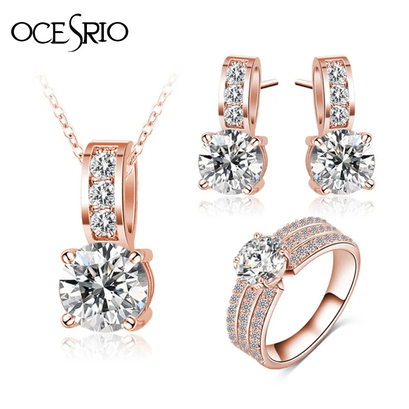 Buy OCESRIO Bridal Costume Jewelry Sets Rose gold