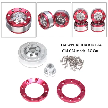 

Upgrade Metal Wheel Frame Spare Parts Set For WPL B1 B14 B16 B24 C14 C24 RC Car with Screws Set Silver + Red Bright Color