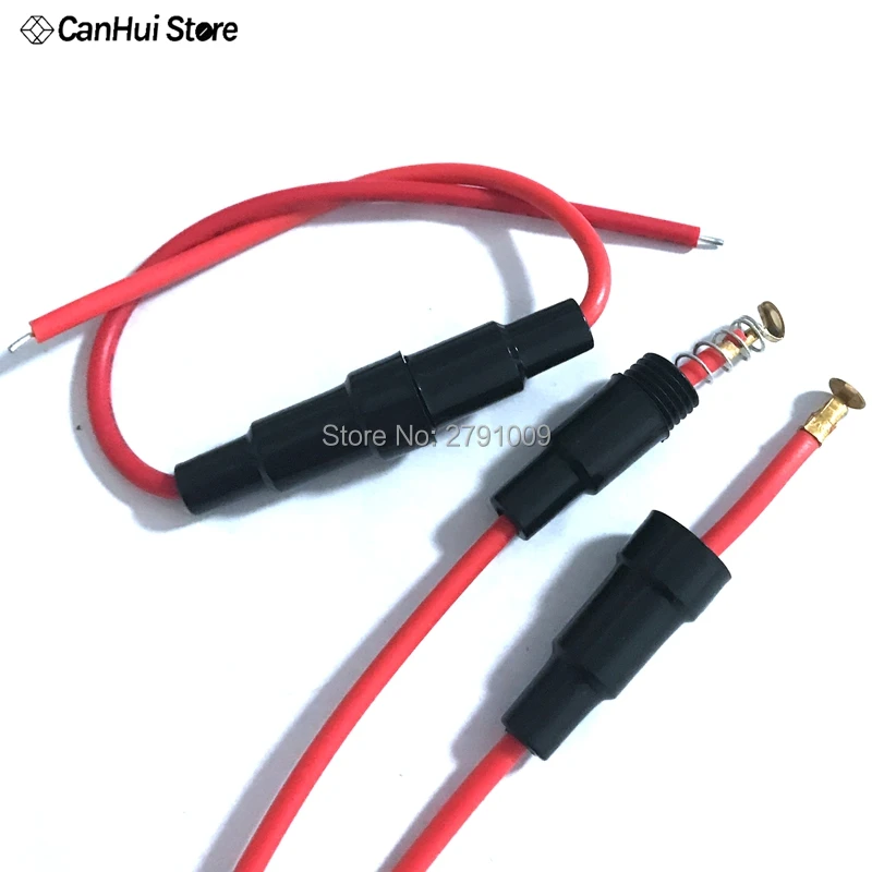 

5PCS Home Protection Inline Fuse Holder Copper Wire Components 5*20 5A220V Fuse Box Fuse Seat Belt Line Full Copper Strip Spring