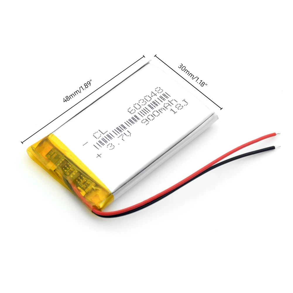 Перезаряжаемый 3,7 V 900mAH 603048 полимерный литий-ионный/литий-ионный аккумулятор для дрона dvr mp5 gps mp3 mp4 PDA psp power bank динамик