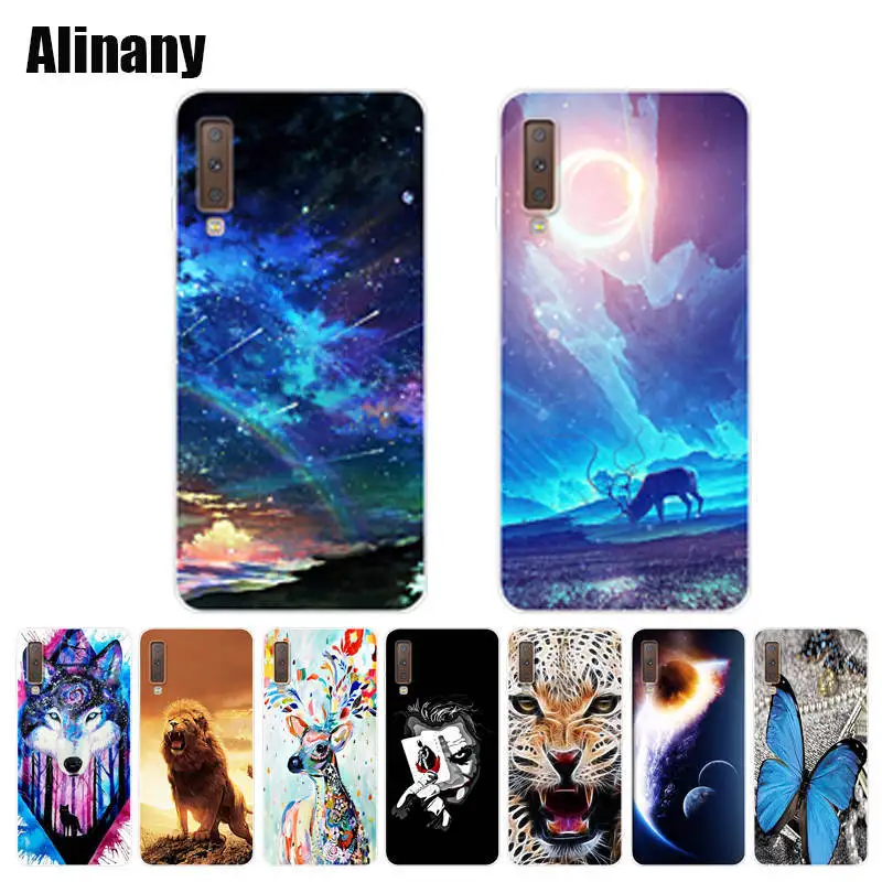 Для Samsung Galaxy A7 2018 чехол мягкий TPU для телефона A750F A750 SM-A750F A 7 силиконовый | Мобильные