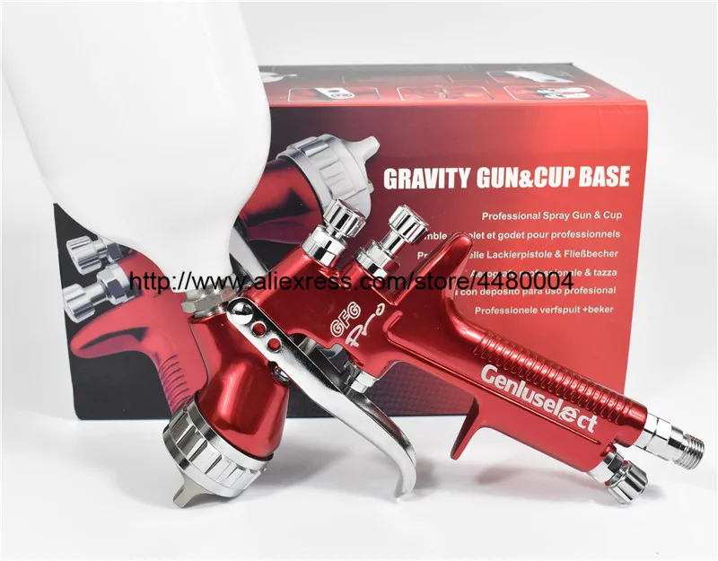 

Professional Spray Gun GFG 1.3mm 1.4mm HVLP England Gravity Feed Air Paint Spray Gun Set with 600cc cup for painting cars