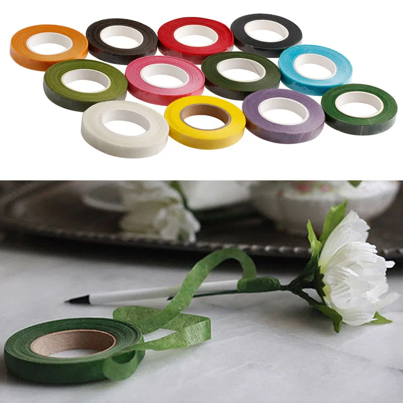 

S-home New Floral Stem Wrap Florist Artificial Flower Metallic Tape Wire Corsage Craft Art MAR14