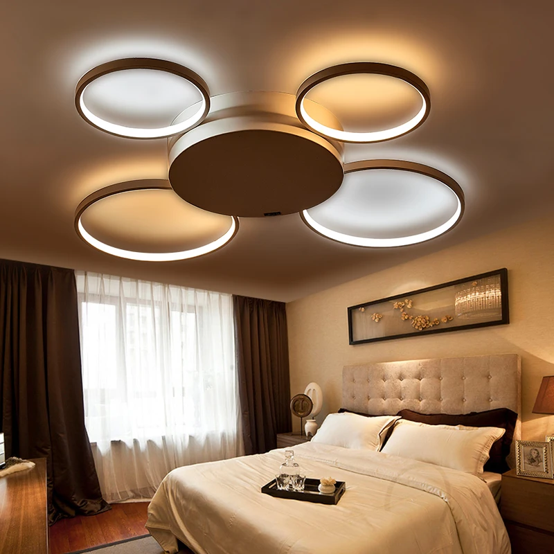 

LED living room ceiling lighting Acrylic Circle ceiling light AC90-260V Modern Remote Control Dimming restaurant lamp white