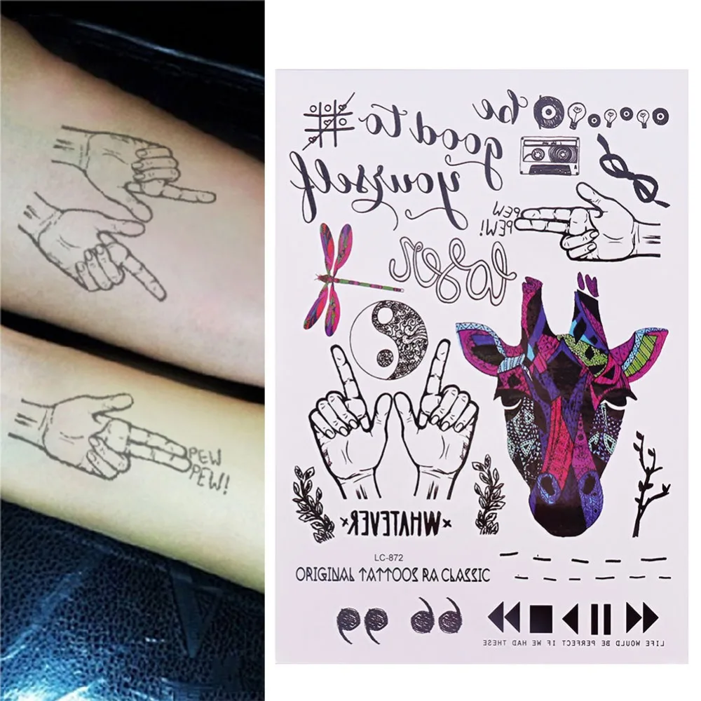 1 Sheet Waterproof 3d Arm Hand Body Arts Makeup Temporary Tattoos Sticker Men Women Feather