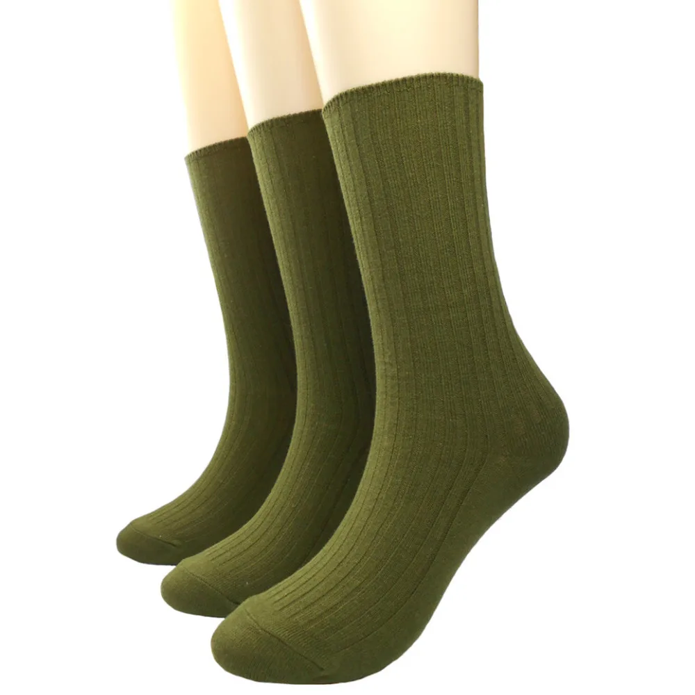Women's Pure Color Candy Army Green Sock Soft Comfort Casual Work