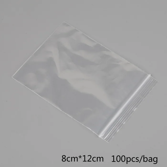 100Pcs Multisize Zip Lock Bag Transparent Poly Bag Reclosable Plastic Small  Baggies Gift Bag Jewelry Packaging Self-Sealing Bag - AliExpress